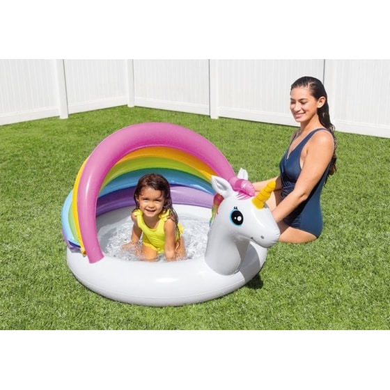 Φουσκωτή Παιδική Πισίνα Intex Unicorn Baby Pool Μονόκερος - Πολύχρωμη image 2