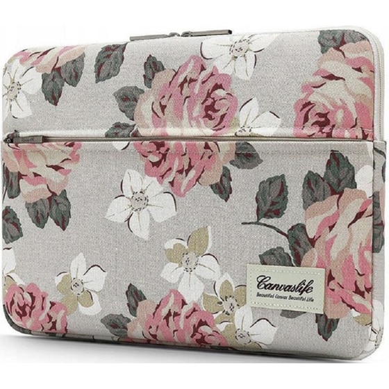 Θήκη Laptop Canvaslife White Rose 13" - 14" Αδιάβροχη - Μπεζ image 3