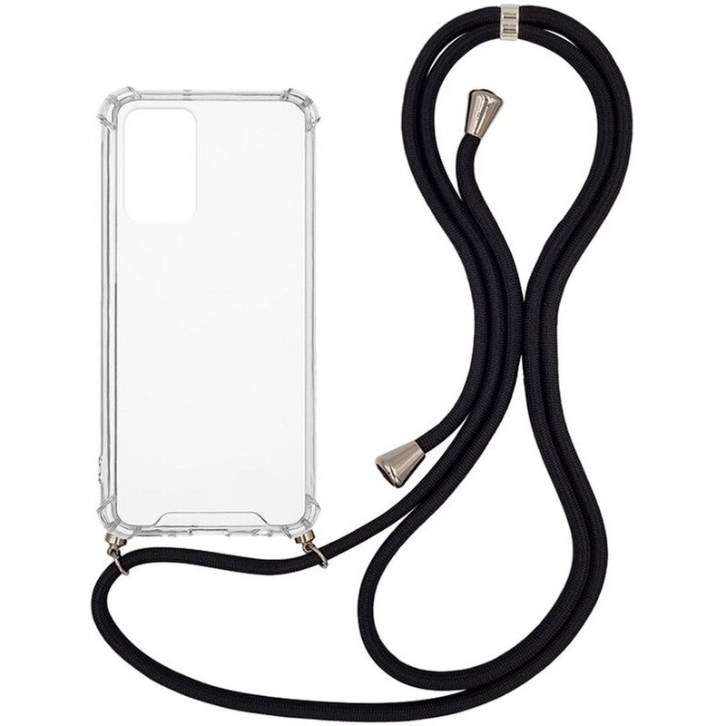 Θήκη Xiaomi Redmi Note 10 Pro - Sonique Armor Με Κορδόνι Μαύρο - Clear