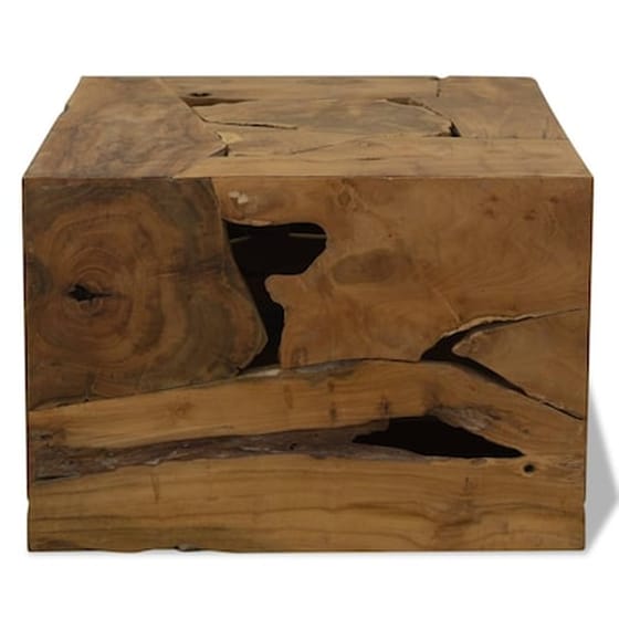 Τραπεζάκι Σαλονιού VidaXL από Αληθινό Ξύλο Teak 50x50x35cm - Καφέ image 2