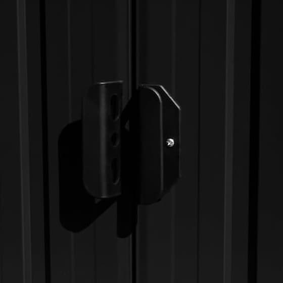 Vidaxl Αποθήκη Κήπου Ανθρακί 257 X 398 X 178 Εκ. Μεταλλική image 2