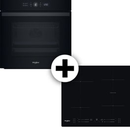 WHIRLPOOL WOI4S8PM2SBA & WBS2560NE 73 Lt Μαύρο Εντοιχιζόμενος Σετ Φούρνος και Εστία