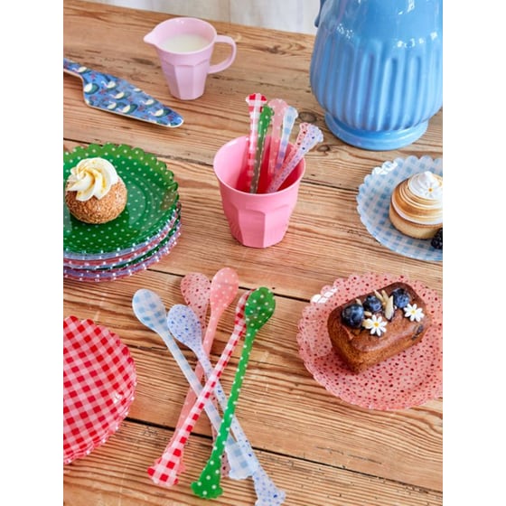 Πιάτο Ακρυλικό Rice 15 cm - Καρό Κόκκινο image 4