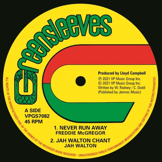 Never Run Away/The Drifter (Green V image 0