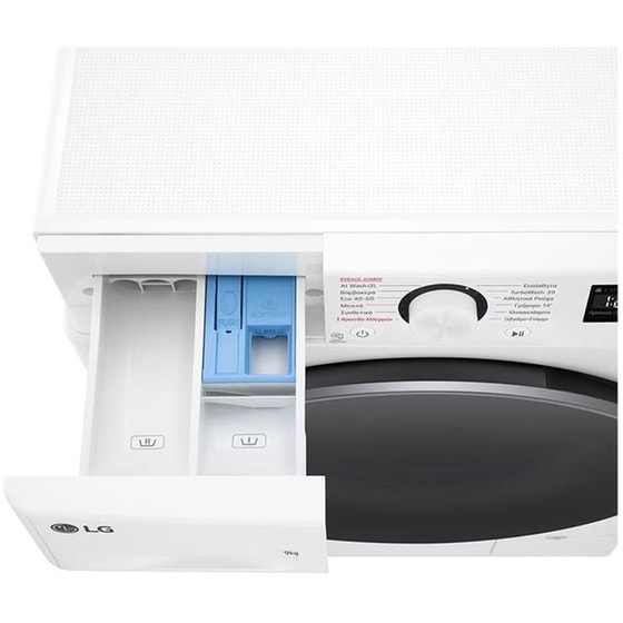 LG F4R5009TSWS 9 kg 1.400 Στροφές Λευκό Πλυντήριο Ρούχων image 9