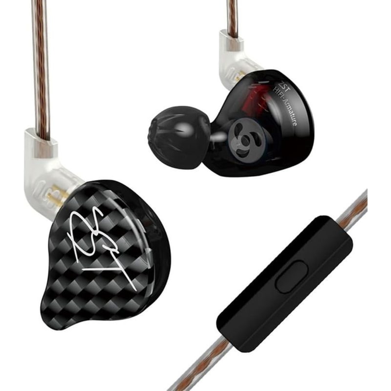Ακουστικά Handsfree KZ ZST With Mic Jack 3.5mm - Black