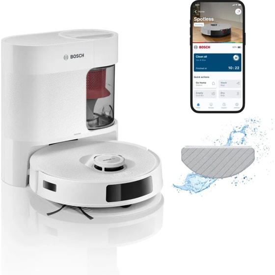 BOSCH SPOTLESS ADVANCED+ BCRD2W για Σκούπισμα και Σφουγγάρισμα Λευκό Σκούπα Ρομπότ image 0