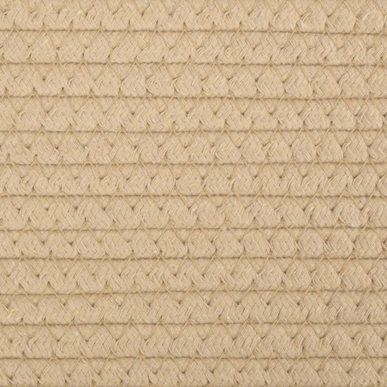 Καλάθι Απλύτων VidaXL Βαμβακερό 60x36cm - Μπεζ/Λευκό image 4