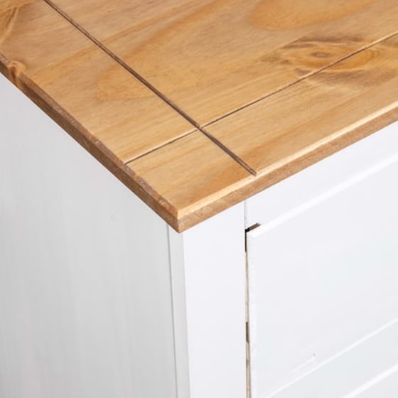 VidaXL Συρταριέρα Λευκή 80 X 40 X 83 Εκ. Από Ξύλο Πεύκου Σειρά Panama image 2