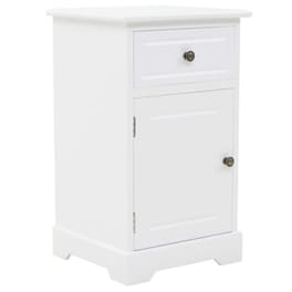 Κομοδίνο Vidaxl Από Mdf Και Ξύλο Πεύκου 35x32x59 cm - Λευκό