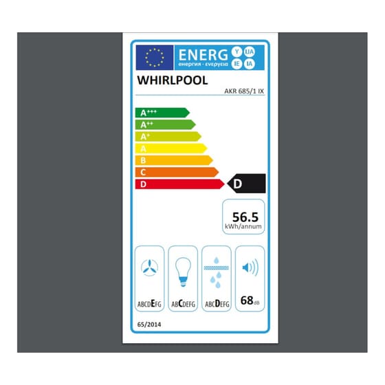 WHIRLPOOL AKR 685/1 IX 60 cm Inox Απορροφητήρας Καμινάδα Τζάκι image 3