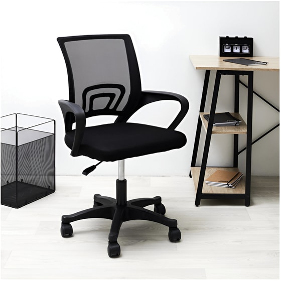 Καρέκλα Εργονομική Home Deco Factory HD7540 Υφασμάτινη - Μαύρη image 1