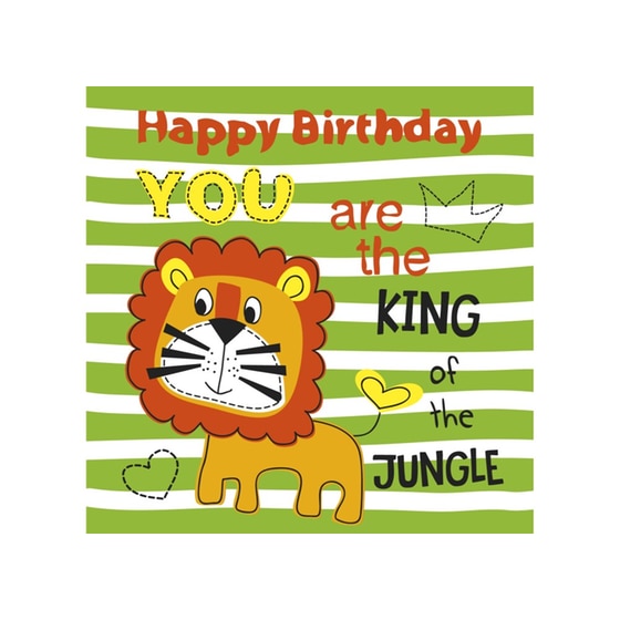 Ευχετήρια Κάρτα 12 Εποχές King Of Jungle Happy Cards image 0