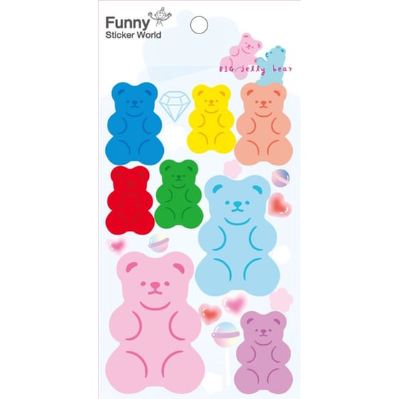 Αυτοκόλλητα Epoxy Funny Stickers Big Jelly Bear image 0