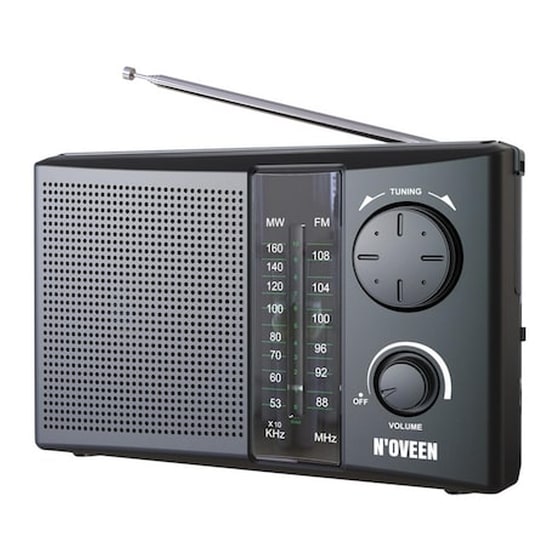 Φορητό Radio N'Oveen Pr450 - Μαύρο image 0