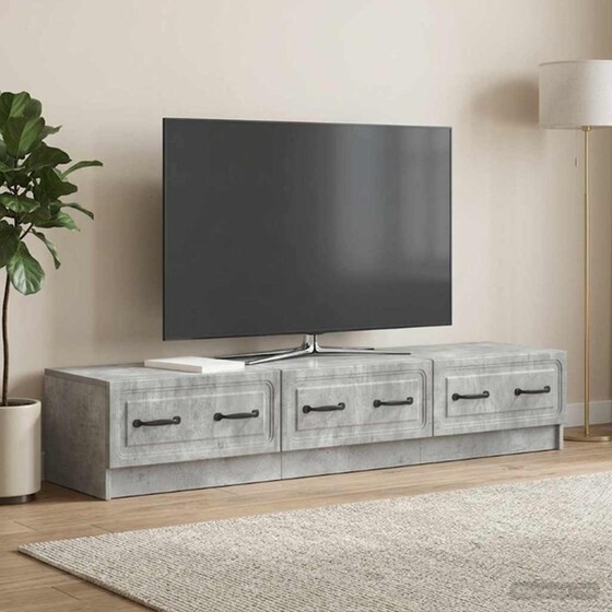 Έπιπλο Τηλεόρασης VidaXL 147x34.5x27 cm - Γκρι Σκυροδέματος image 3