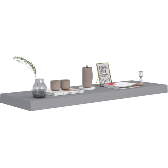 Ράφι Τοίχου VidaXL από MDF 80x23.5x3.8 cm - Γκρι image 4