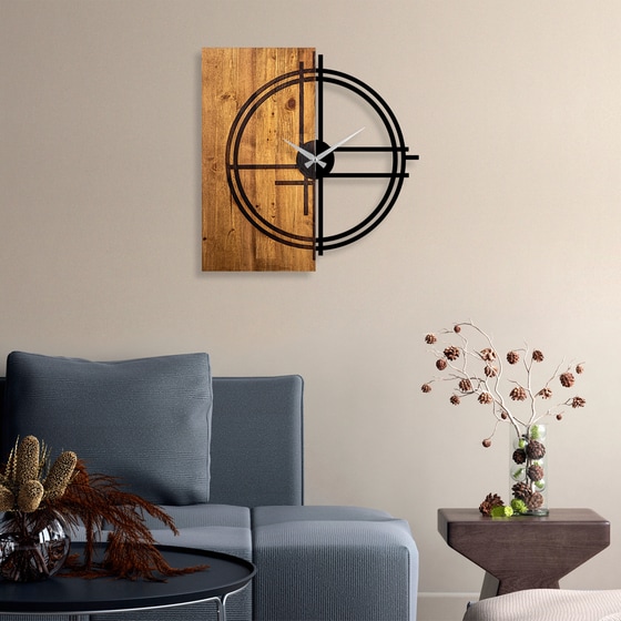 Αναλογικό Ρολόι 24Mall 56x3x58 cm - Καφέ/Μαύρο image 1