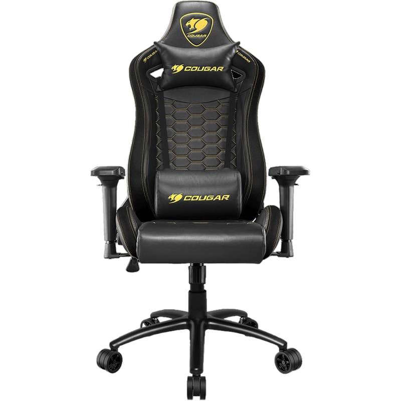 COUGAR Gaming Καρέκλα Cougar Outrider S Royal από Τεχνητό Δέρμα - Μαύρη/Κίτρινη