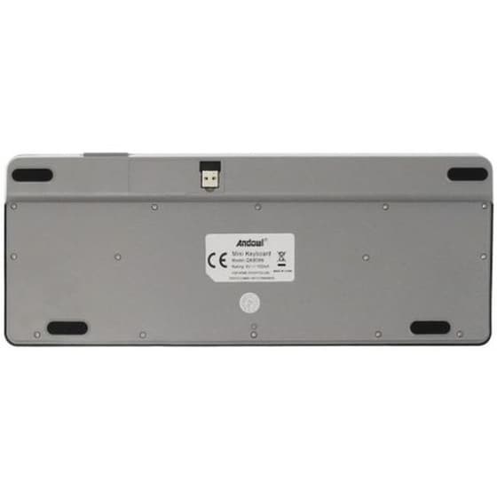 ANDOWL QK8066 Ασύρματο Πληκτρολόγιο με θήκη για Tablet/Smartphone - Μαύρο (US) image 2