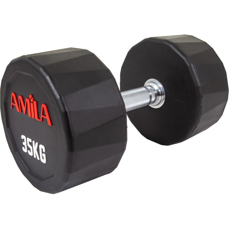 Βαράκι 35 kg Amila Πολυγωνικό 94366 1 Τμχ - Μαύρο