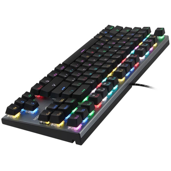 Meetion Mk04 Gaming Μηχανικό Ενσύρματο Πληκτρολόγιο με RGB φωτισμό Μαύρο (US) image 1