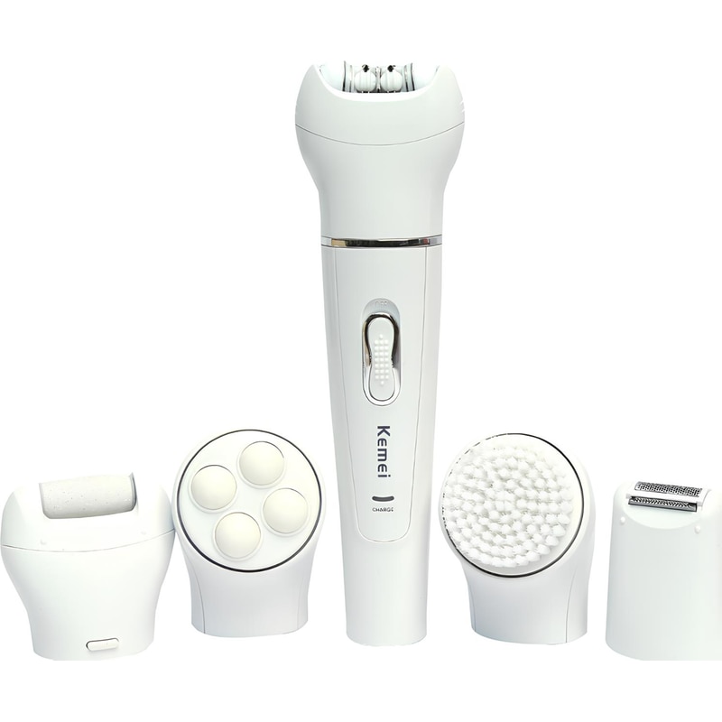 KEMEI Σετ Αποτρίχωσης Epilator KEMEI KM-2199 Λευκό