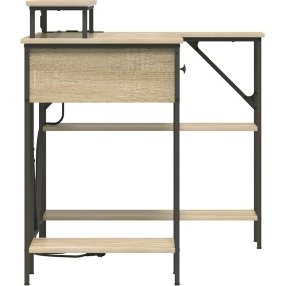 Γραφείο VidaXL από Επεξεργασμένο Ξύλο 120x79x86,5 cm - Sonoma Δρυς image 6