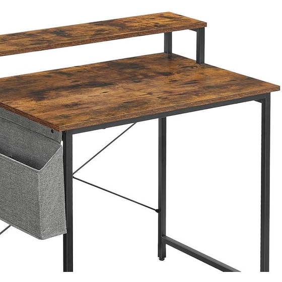 Γραφείο Μελέτης Vasagle από Μοριοσανίδα 80x55x90 cm - Καφέ image 3