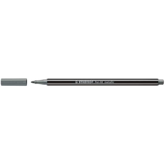 Μαρκαδόρος Γραφής Stabilo Pen 68 Metallic Silver 1.0 mm image 0