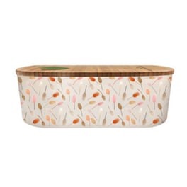 Φαγητοδοχείο Chic Mic Plant Dried Flowers Pattern Πλαστικό 18x9.5x6cm - Καφέ