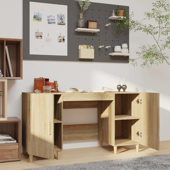 Γραφείο VidaXL από Επεξεργασμένο Ξύλο 140x50x75 cm - Sonoma Δρυς image 2