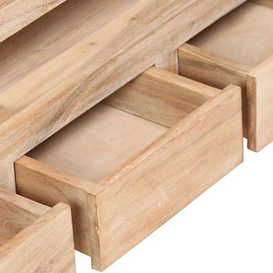 Έπιπλο Τηλεόρασης VidaXL από Ξύλο 90x30x55cm - Καφέ/Μπεζ image 4
