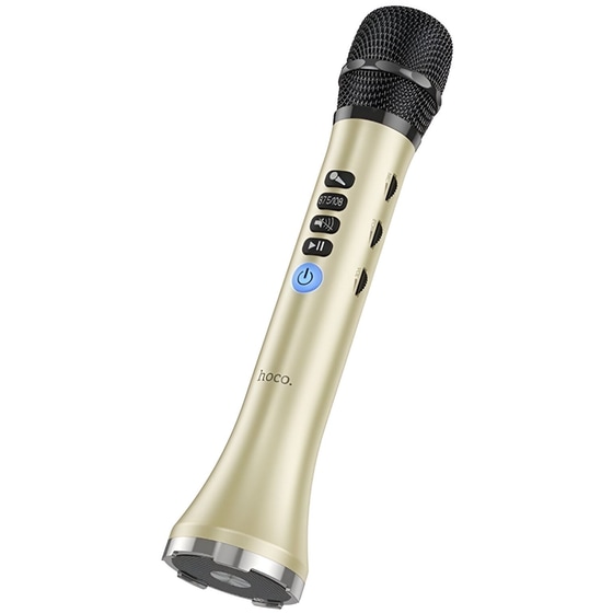 Ασύρματο Μικρόφωνο Karaoke Hoco BK9 Singing 15 W - Χρυσό image 0