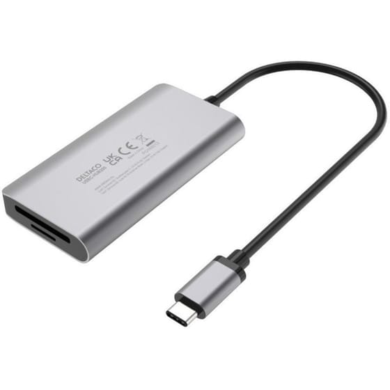 USB Hub Deltaco HUB200 USB 3.0 Type-C με  4 θύρες - Ασημί image 1