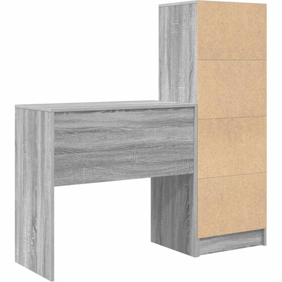Γραφείο VidaXL 125,5x40x127 cm - Γκρι Sonoma (2 τεμ.) image 6