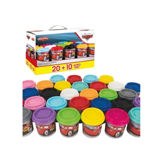 Σχολική&nbsp;Πλαστελίνη&nbsp;Disney&nbsp;Toys&nbsp;30&nbsp;Βαζάκια&nbsp;Cars&nbsp;(3Kg) image 1