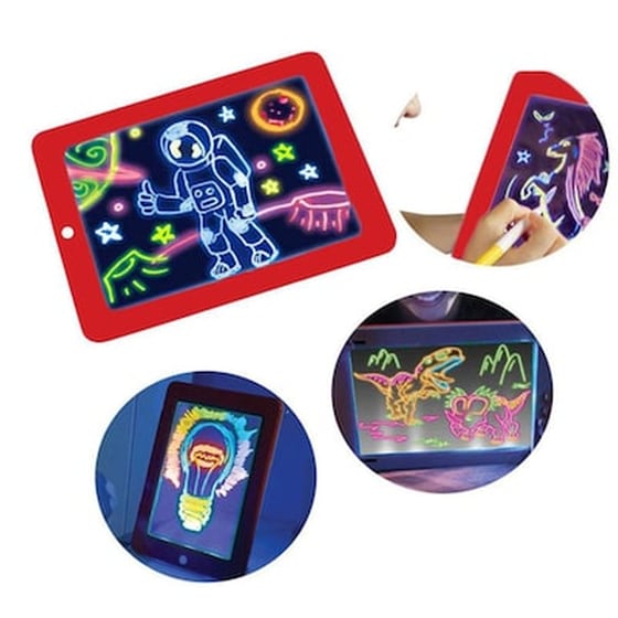 Φορητό Τάμπλετ Ζωγραφικής Magic Sketchpad Με Φωσφορίζοντα Χρώματα image 2