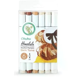 Μαρκαδόροι Σχεδίου Ohuhu Honolulu Διπλή Μύτη Skin Colors (6 Τεμάχια)
