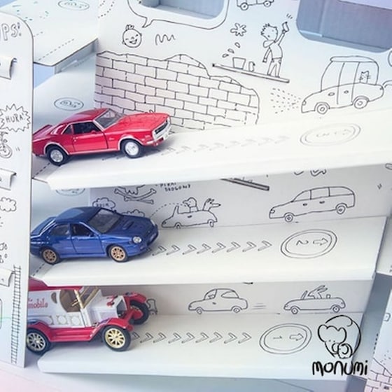 Babyrun Παρκινγκ Garage Xl Car Park Από 3d Λευκό Χαρτόνι Ζωγραφικής Monumi image 5