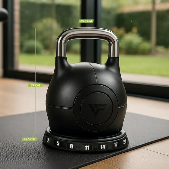 VIRTUFIT Kettlebell από Ατσάλι 20kg Μαύρο image 1