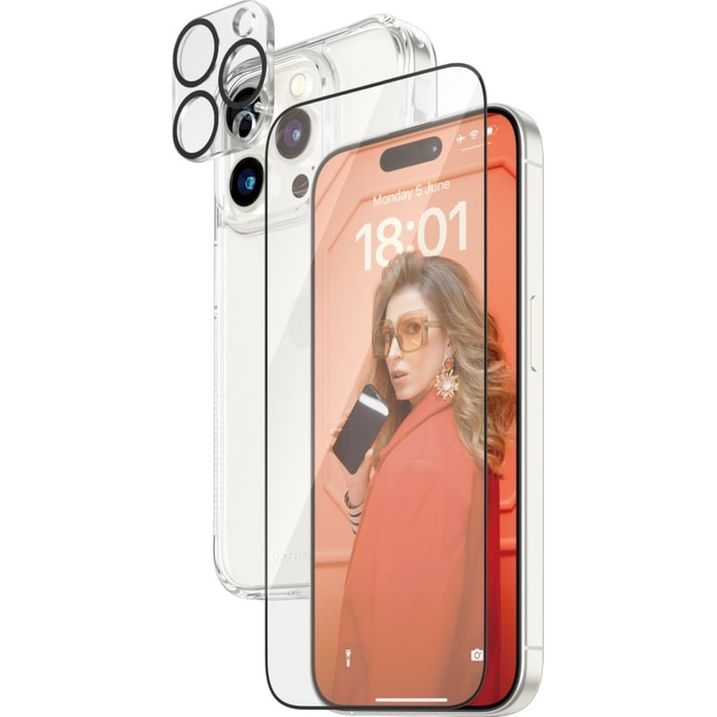 PANZERGLASS Θήκη Προστασία Οθόνης / Καμερών Apple iPhone 15 Pro - PanzerGlass Bundle Hardcase with D30 - Διάφανο