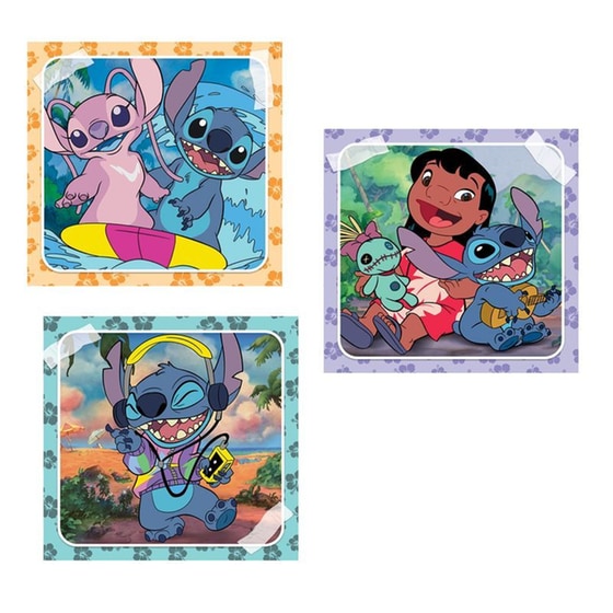 Παιδικό Παζλ Clementoni Super Color Disney Stitch (3x48 Κομμάτια) image 1