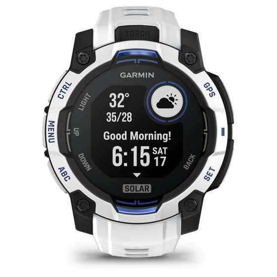 Smartwatch Garmin Instinct 3 Solar Supernova Collection 45mm - Whitestone with Whitestone and Blue Limited Edition image 0
