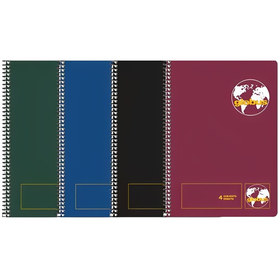 Τετράδιο Σπιράλ GLOBUS B5 4 Θεμάτων Classic 160 Φύλλων (1 Τεμάχιο) image 0