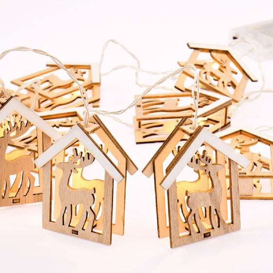 Χριστουγεννιάτικη Γιρλάντα 10 LED Aca Decor House Reindeer image 0