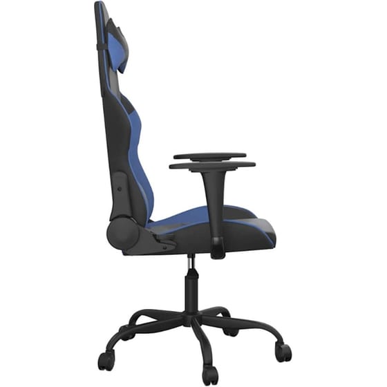 Καρέκλα Gaming VIDAXL 3143641 με Ρυθμιζόμενα Μπράτσα από Τεχνητό Δέρμα - Μαύρο / Μπλε image 1