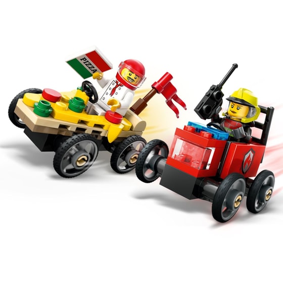 LEGO® City Pizza vs. Fire Truck Race Car Pack (60458) image 4