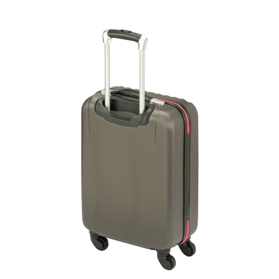 Βαλίτσα Καμπίνας Trolley Princess Traveller San Marino από ABS με Ροζ Φερμουάρ 55x35x20cm Anthracite image 2