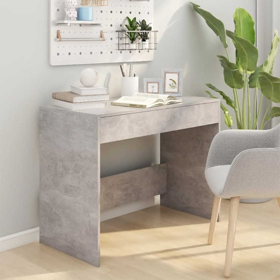 Γραφείο VidaXL από Επεξεργασμένο Ξύλο 101x50x76,5 cm - Γκρι Σκυροδέματος image 2
